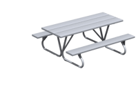 View Standard Table 6' Aluminum Galvanized slide