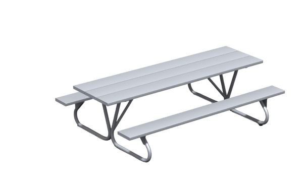 Standard Table 8' Aluminum Galvanized 1