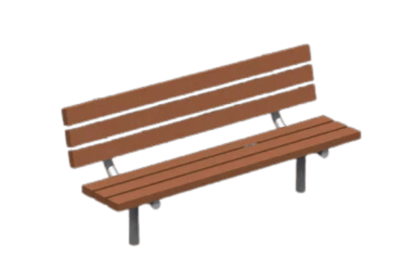 Straight Leg Bench 6' Rdwd Painted 1