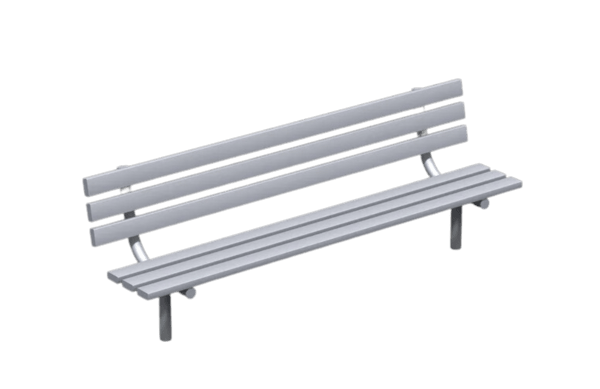 Straight Leg Bench 8' Aluminum 1