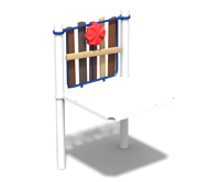 View Slat Barrier with Rain Wheel slide