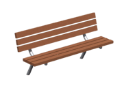 View Angle Leg Bench 6' Douglas Fir slide