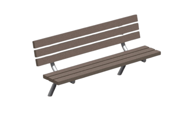 Angle Leg Bench 6' Redwood 1