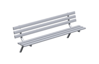 View Angle Leg Bench 8' Aluminum slide