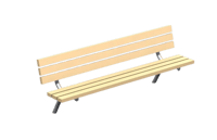 View Angle Leg Bench 8' Douglas Fir slide