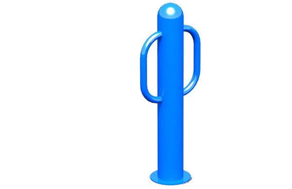Bollard 2-Loop Galvanized Surface Mount 1