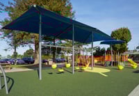 View Shaded Swing Frame 2 Bay slide