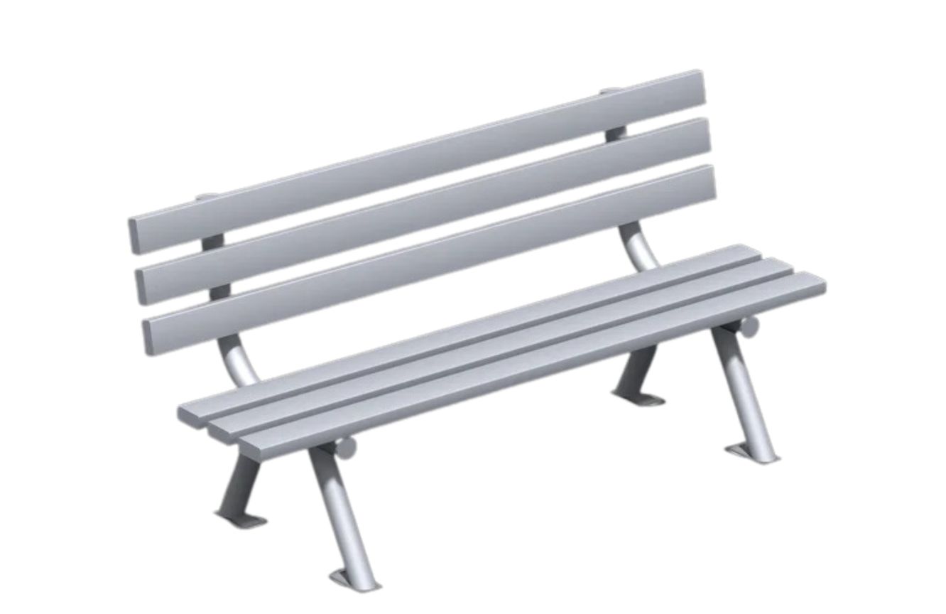2-Leg Portable Bench 6' Aluminum