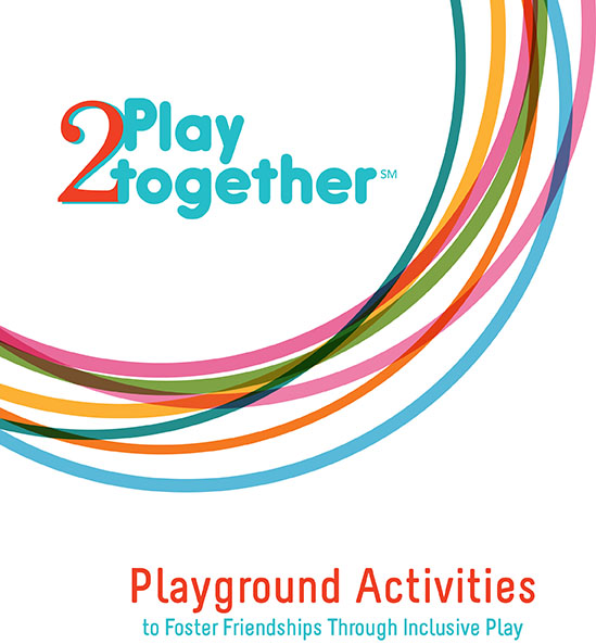 2Play Together logo with colorful half circles underneath on a white background