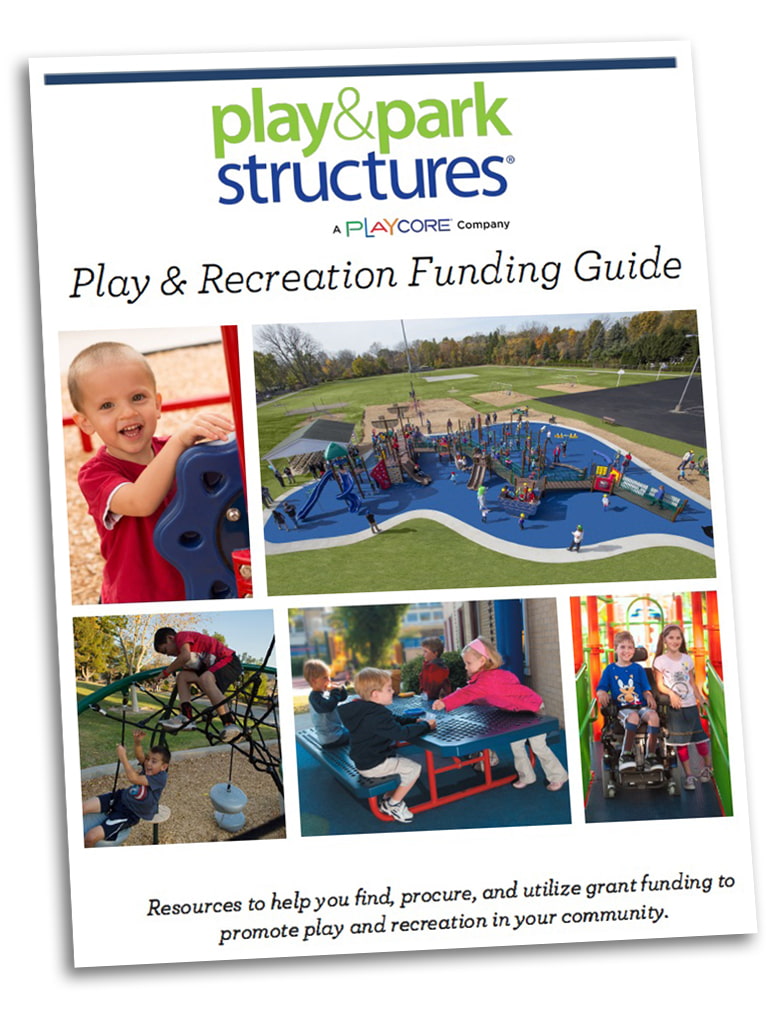 mock up of play and recreation funding guide