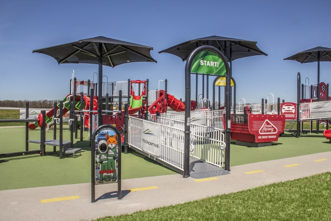 entrance view of Pocono Raceway Playground