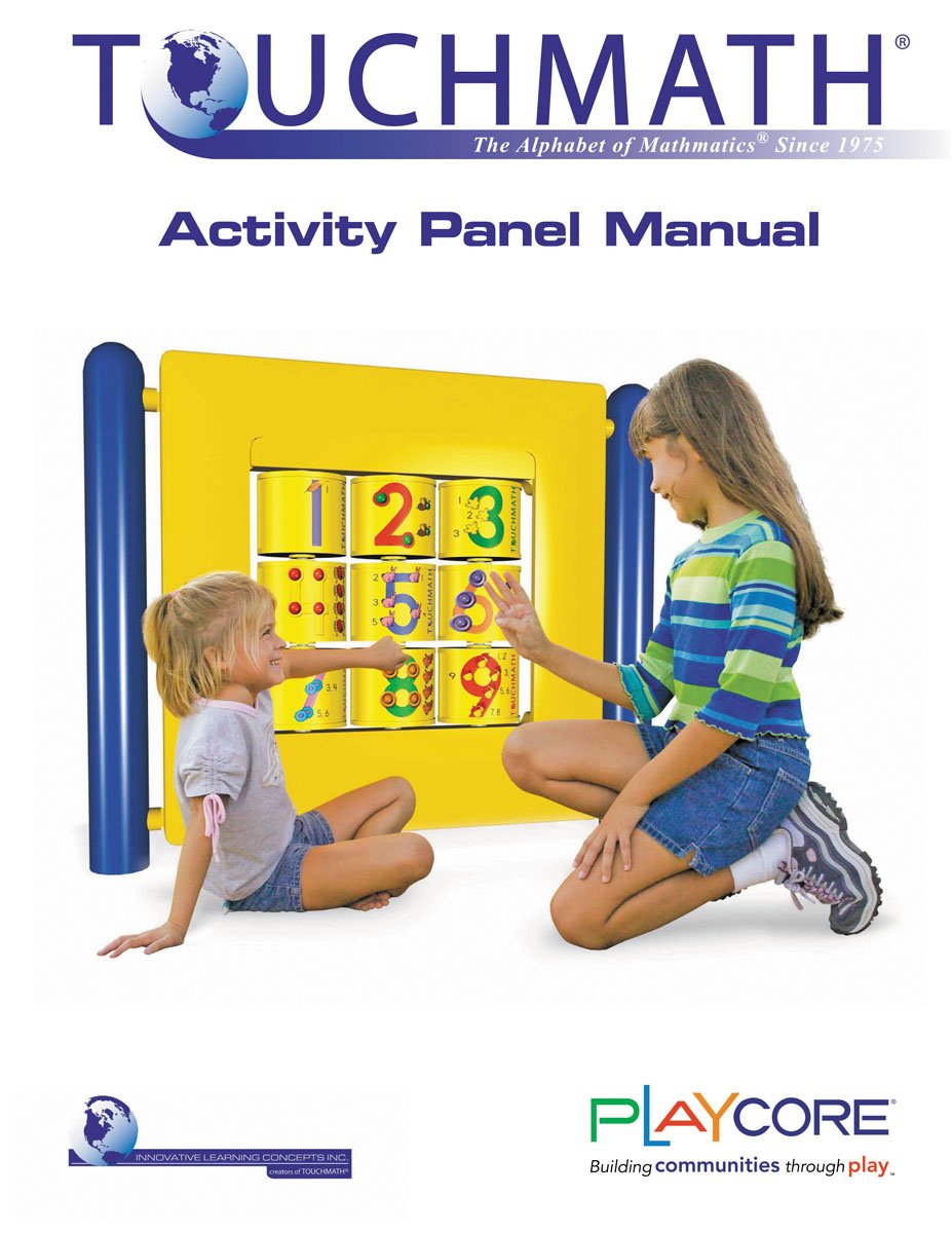TouchMath Activity Panel Manual Cover with two young girls playing and smiling on the front