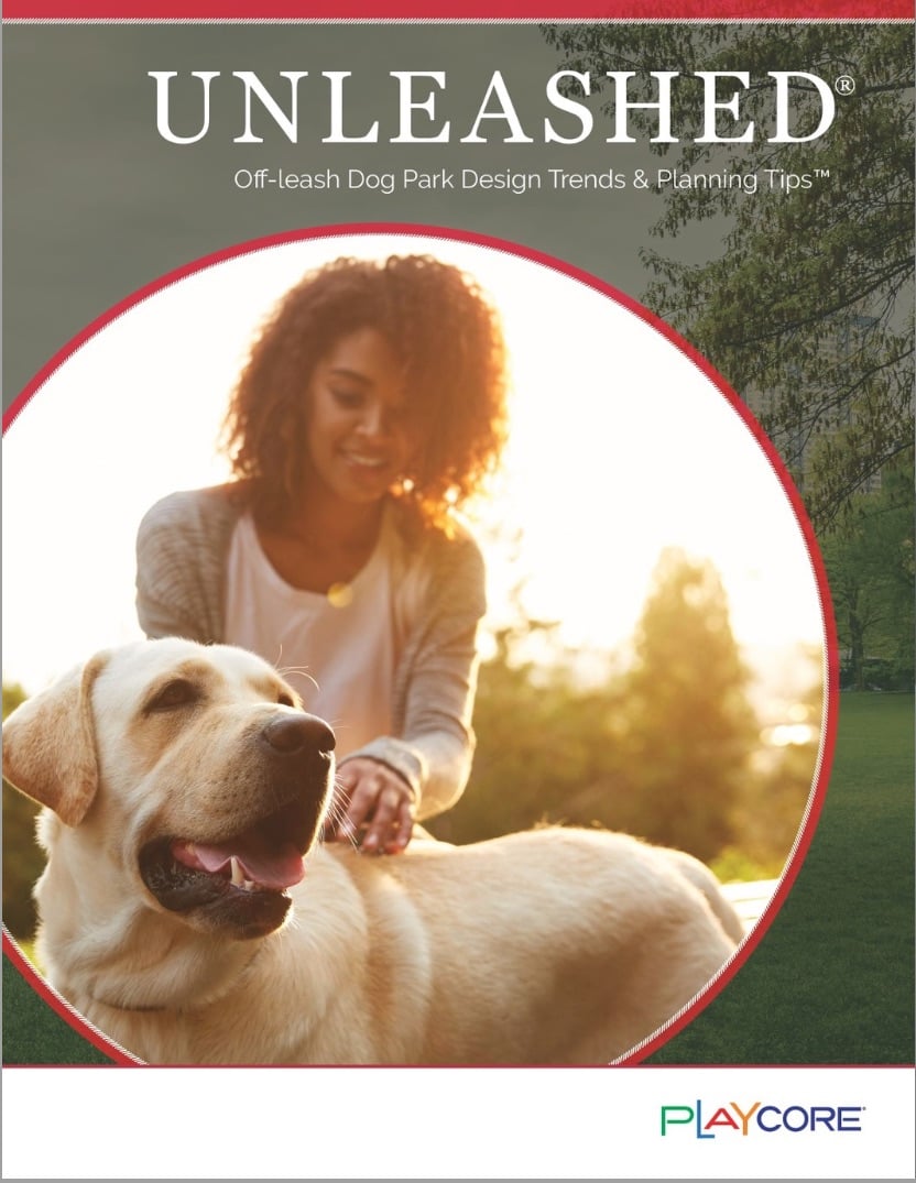 Unleashed 2019 Guidebook Cover with woman and yellow labrador dog on the front