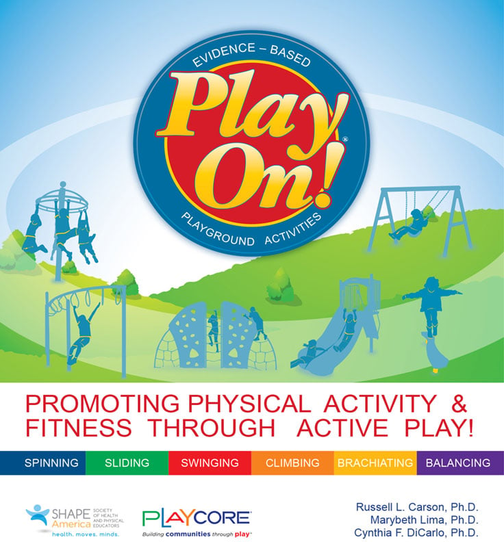 Play On! Evidence-Based Playground Activities multicolored logo